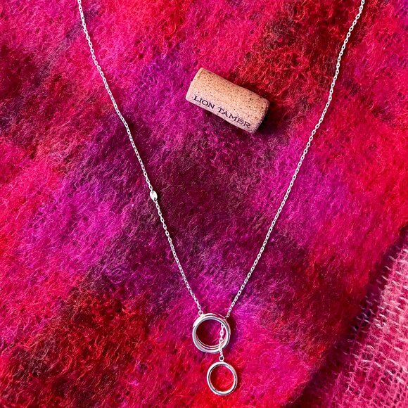 LINKS OF LONDON 925 STERLING SILVER 20/20 CLASSIC CIRCLES PENDANT 28" NECKLACE - Picture 2 of 4